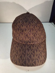 Gorra de béisbol Michael Kors Signature MK Logo con tirantes - marrón chocolate nueva con etiquetas - Imagen 1 de 5