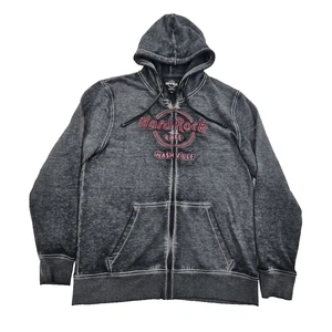 Hard Rock Cafe Nashville Full Zip Hoodie Herren XXL Acid Black Stickerei - Bild 1 von 15