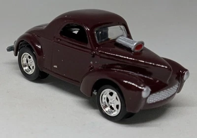 Johnny Lightning Deep Brown '41 Willy's Gasser Loose Diecast 1:64 P-439 - Image 1 of 4