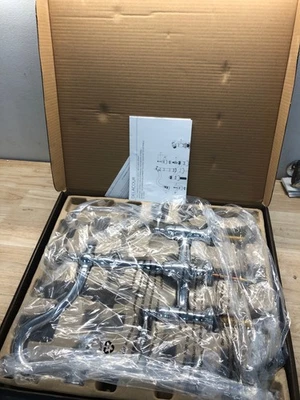 Signature Hardware 497559 Delacour Chrome Bridge Kitchen Faucet w/ Side Spray - Image 1 of 2