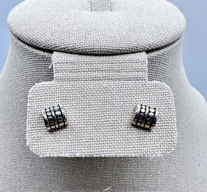 **BRIGHTON** Unique Retired Stud Earrings With Dot/Circle Pattern - Picture 1 of 6
