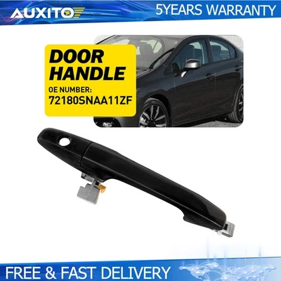 Manija de puerta exterior delantera izquierda negra para Honda Civic 2006-2011 Foto 1 de 4