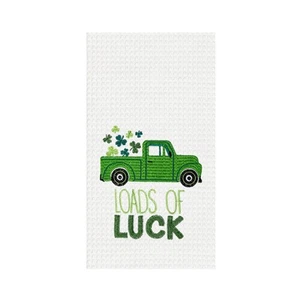 Serviette de cuisine humour mignon Saint Patrick "Charges de chance" - Photo 1/3