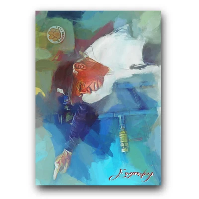 Sparky Anderson #15 艺术卡限量版 43/50 爱德华·维拉签名(底特律老虎队) — 第 1/2 张图片