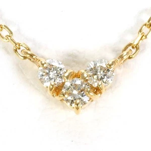 Japanische Marke 10K Rotgold Collier Diamant ca.40cm Kostenloser Versand Gebraucht - Bild 1 von 6