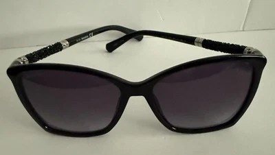 Gafas de sol Swarovski de cristal negro con estuche rígido gris Foto 1 de 4