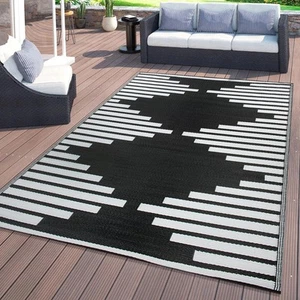 Rugshop Outdoor Carpet Rug Bohemian Stripe Diamond Reversible Plastic Patio Rugs - Picture 1 of 65