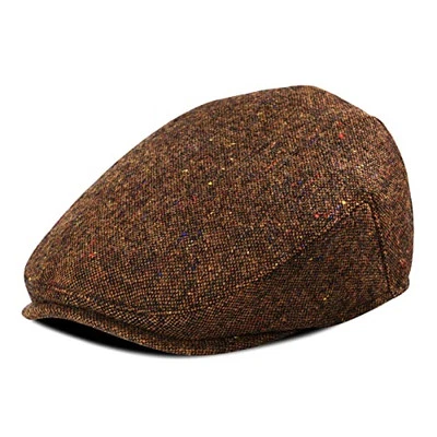Gorra plana para niños de lana tweed Newsboy espiga niño 6-8 años café manchado Foto 1 de 4