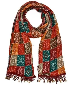 Bandhani And Patola Print Dupatta Rajasthani Traditional Silk Bandhej Dupatta FS - Picture 1 of 5