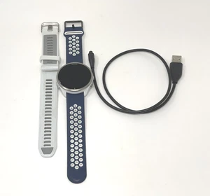 Garmin Forerunner 965 Titanium Bezel w/ Whitestone & Silicone Band GPS Very Good - Picture 1 of 5