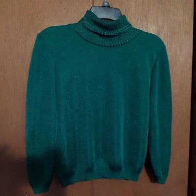 Suéter Tejido Whittier Vintage Años 60 Verde Antrón Nylon  Foto 1 de 4