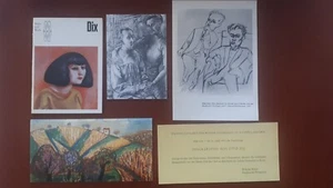 Otto Dix, Broschüre und 4 Einladungen zu versch. Ausstellungen - Bild 1 von 8