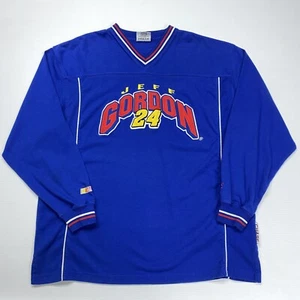 Vtg Nascar Chase Mens Crewneck XL Blue Jeff Gordon #24 Embroidered Logo V-Neck - Picture 1 of 8