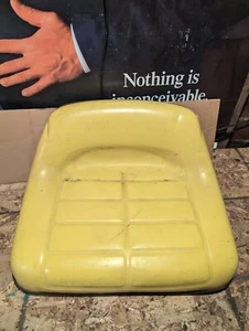 1987 John Deere Riding Mower Seat Replacement Yellow And Used About 18x10 - Picture 1 of 12