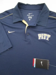 Mens XL Pittsburgh Panthers Nike Dri Fit blue polo shirt - Picture 1 of 6