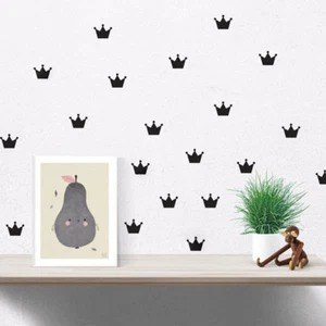 Krone Wandaufkleber Wandtattoo Wandsticker Dekoration Krone Rot Schwarz Gold - Bild 1 von 4
