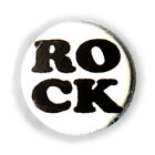 Badge ROCK Nero / BIANCO music pop punk metal vintage retro pins button Ø25mm .