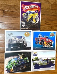 Lot Of 5 Hot Wheels E Sheet 55 Chevy Gasser Candy Striper Dirty Blonde Triassic - Picture 1 of 4