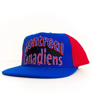 Cappello snapback Montreal Canadiens NHL doppia linea AJD hockey vintage anni 90 streetwear - Foto 1 di 10
