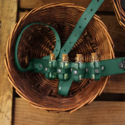 Steampunk Mago Bruja Poción Botella Liga Muslo Arnés Juegos con disfraces Accesorios Medieval Foto 1 de 4