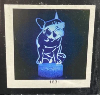 NEW Nice Dream LED 3D Lamp Illusion Night Light, Dog with Glasses, Style #1631 - Image 1 of 4
