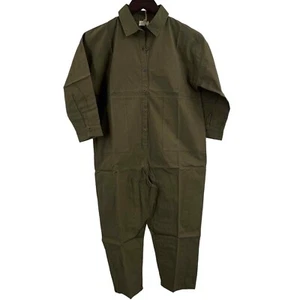 New The Simple Folk Boiler Suit Olive Green Kids 7/8 Cotton Coverall Jumpsuit - Picture 1 of 10