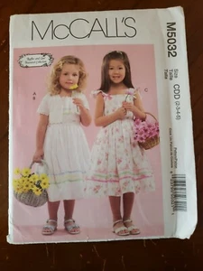 McCalls M5032 Spring Dress Jacket SEWING PATTERN 5032 Child SZ 2 3 4 5 - Picture 1 of 3