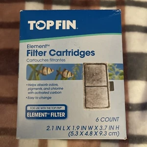 Top Fin Element Filter Cartridges with carbon 6 pack new in sealed package!! - Picture 1 of 7