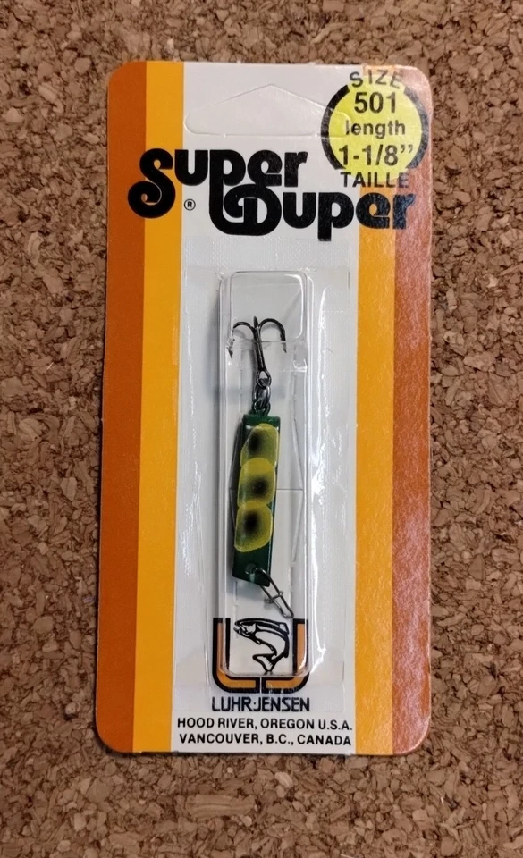 Luhr Jensen Super Duper Trout Fishing Lures #1303-501-0074 Frog 3 PK