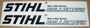 STIHL Rollomatic Decal for Chain Saw Guide Bar, Black, 8-3/4" long, pair, CS104 - Picture 1 of 2