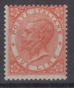 REGNO D'ITALIA 1863 2 LIRE DE LA RUE LONDRA N.L22 G.I MNH** CERT. - Foto 1 di 3