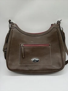 Dooney & Bourke Brown Florentine Toscana Large Crossbody Hobo BFLRN 0685 ELEL - Picture 1 of 19