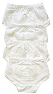 Baby Girls Ruffle Diaper Cover Lace Bloomers Panties 4 Pack White Rumba Baptism - Picture 1 of 5