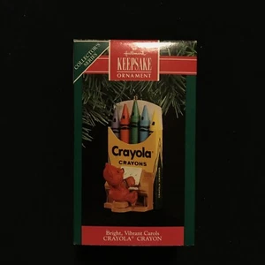 1991 Hallmark Keepsake Ornament Bright, Vibrant Villant Crayon Crayola - Imagen 1 de 6
