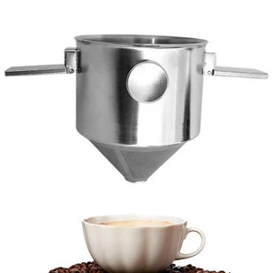 Fine Mesh Coffee Filter Pour Over Dripper Filter Stainless Steel Home Tools - Picture 1 of 10