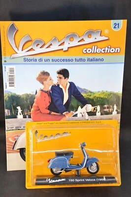 VESPA SPRINT VELOCE  (1969) SCALA 1/18 VESPA COLLECTION N° 21 FABBRI EDITORI - Immagine 1 di 2