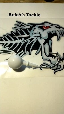 10 cabezas de plantilla Bucktail blancas bola redonda franqueza striper bajo bacalao trucha walleye Foto 1 de 2