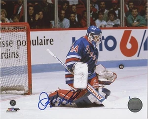 JOHN VANBIESBROUCK NEW YORK RANGERS SIGNED 8x10 PHOTO w/ COA - Picture 1 of 1