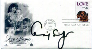 Supermodelo alemana autografiada Claudia Schiffer FDC - Imagen 1 de 1