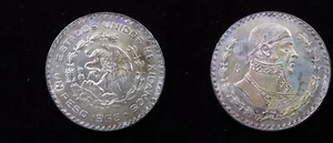 Mexiko 1 Peso 1958 0,100 Silber Jose Morelos Mexicanos Weltmünze I0684 - Bild 1 von 3