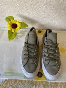Converse All Star Green Nubuck Leather Lo Trainers UK 5 EU 37.5 - Picture 1 of 6