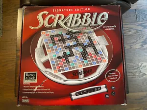 Rare 2008 Signature Edition Scrabble Board Game Factory Sealed Box Glass Board - Picture 1 of 23