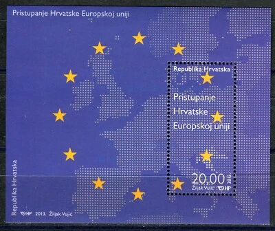 169 CROACIA 2013 - Adhesión de Croacia a la Unión Europea - Hoja de recuerdo Foto 1 de 2