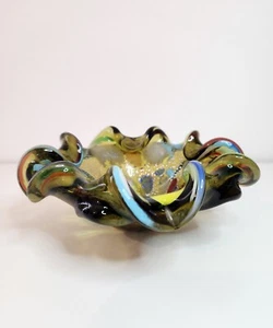 Cuenco de cristal MCM Murano 'tutti frutti', posiblemente por Fratelli Toso - Imagen 1 de 9