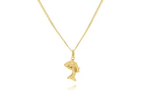 14k YELLOW GOLD QUEEN NEFERTITI PENDANT NECKLACE - Picture 1 of 3