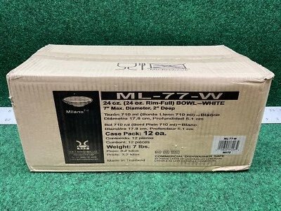 G.E.T. ML-77-W Milano Melamine Bowl 24 oz White 12 Pack - Image 1 of 4