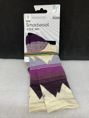 Merino SmartWool Kids Ski Light Cushion OTC Youth Crew Socks - sz 3-6.5 (S/P) - Image 1 of 4