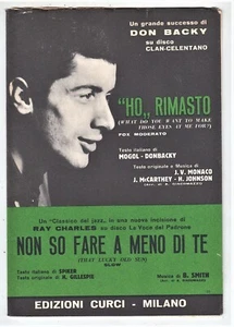 Spartito DON BACKY Ho rimasto - RAY CHARLES Non so fare a meno di te ORCHESTRA - Imagen 1 de 1