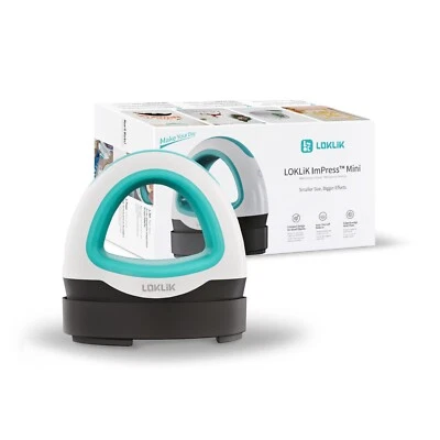 LOKLiK Mini Heat Press Termopressa manuale trasferimento termico 11x6,6cm Azzurr - Immagine 1 di 4