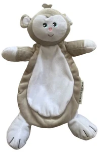 Blankets And Beyond Monkey Security Lovey Plush Grey Tan White Flat Body Toy 13" - Picture 1 of 3